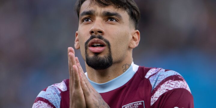 Lucas Paqueta in West Ham's home jersey