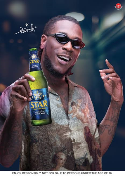 Photos of Burna for Star Lager