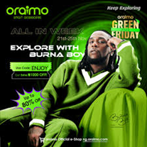 Burna Boy on Oraimo as their brand ambassador