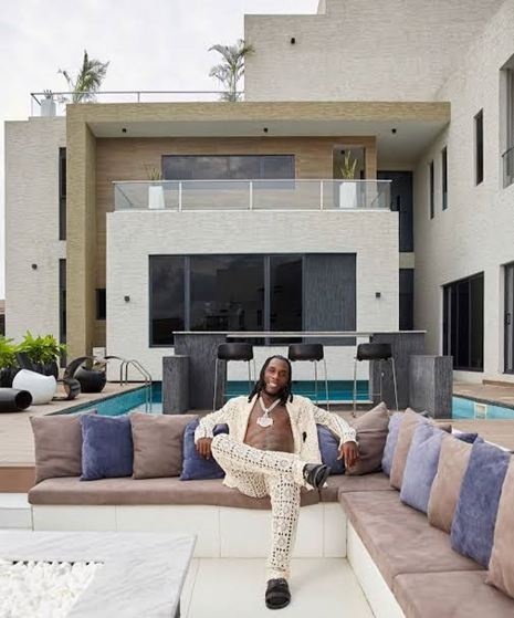 Photos of Burna boy in one of his house