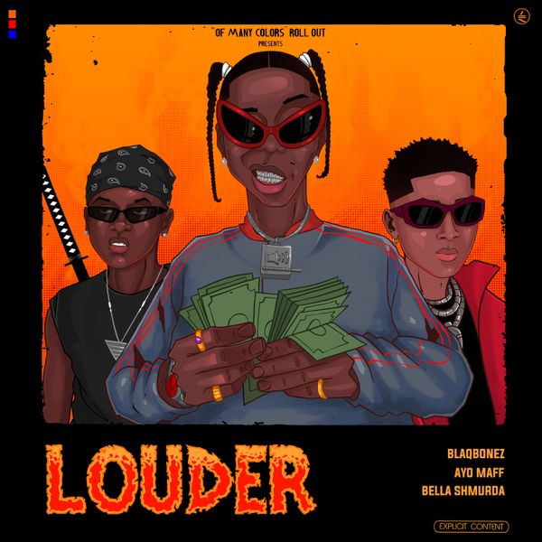 Cover art for Louder Remix by Blaqbonez featuring Ayo Maff and Bella Shmurda