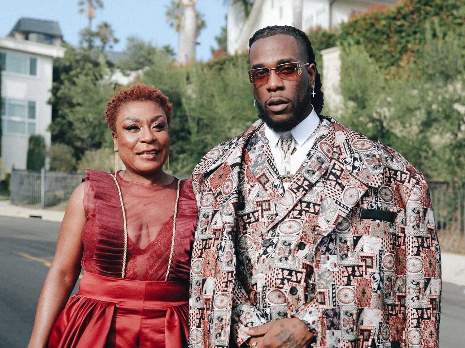 Burna Boy and his mother, Bose Ogulu