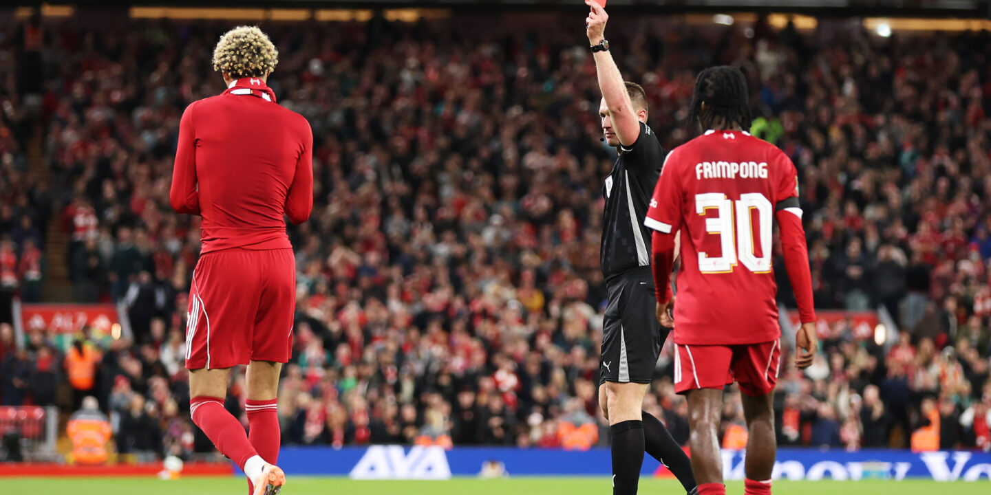 Hugo Ekitike receives red card after his goal against Southampton