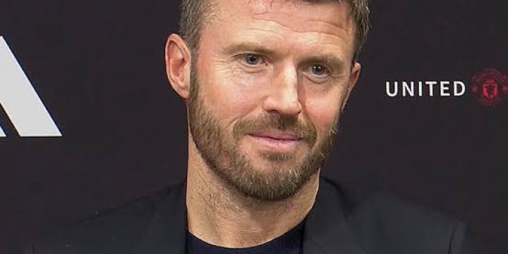 Michael Carrick in Manchester United’s dugout