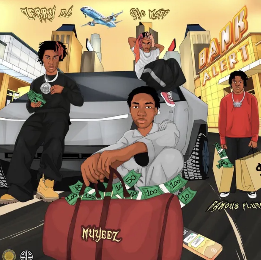 Cover art for Bank Alert by Muyeez ZerryDL Ayo Maff and Famous Pluto